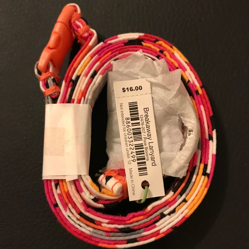 Vera Bradley Breakaway Lanyard In Pixie Blooms